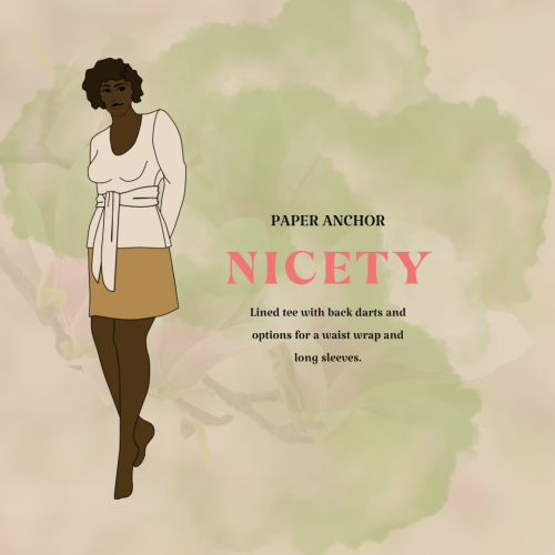 Nicety Top Sewing Pattern cover page with description and sketch