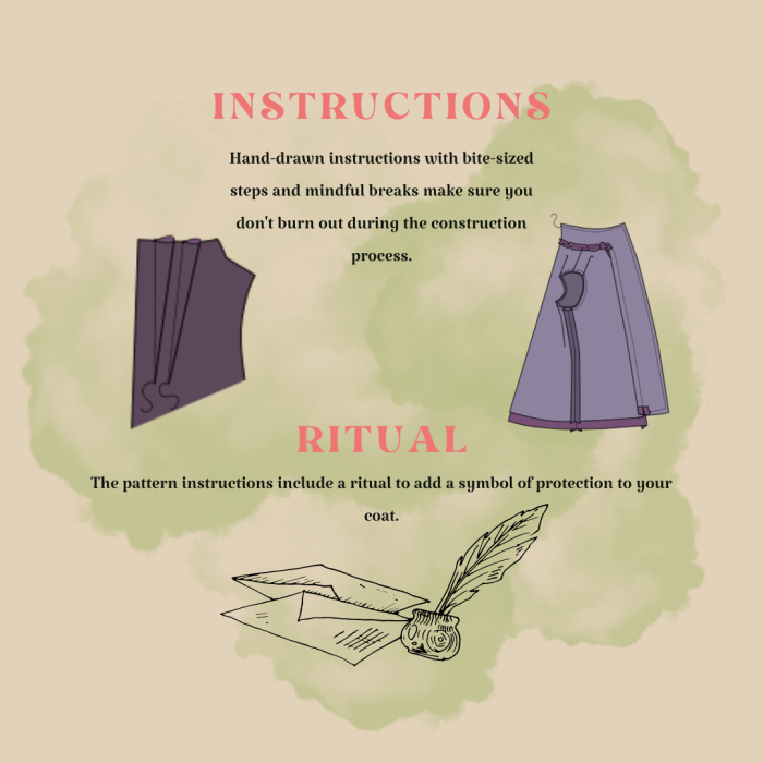 Aegis Coat sewing pattern Instructions and ritual descriptions